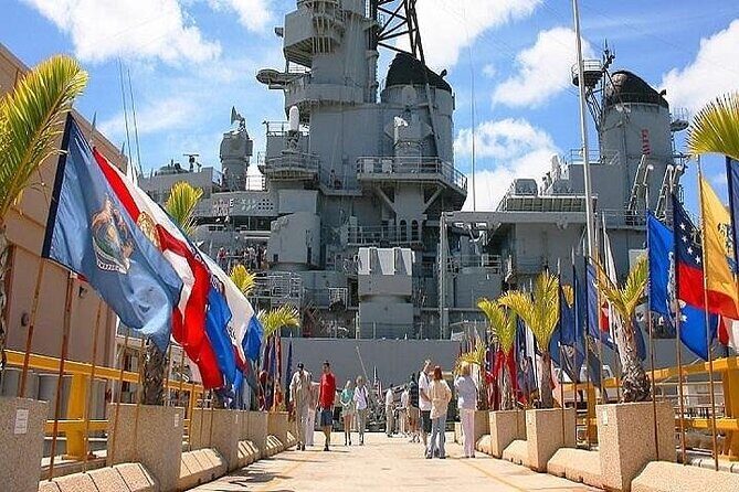 Battleships of WWII at Pearl Harbor Departing from Waikiki - Crossing to the USS Arizona Memorial on a Navy-operated boat