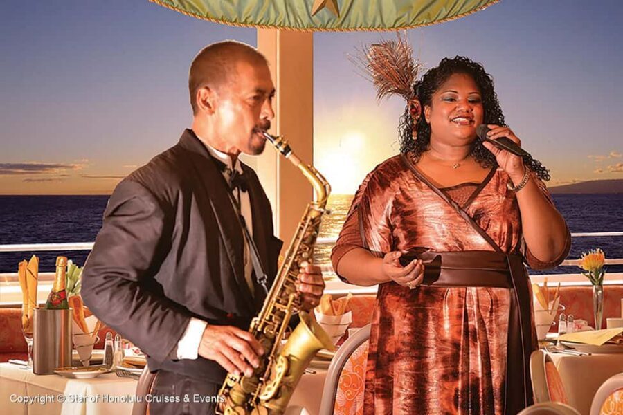 Honolulu: Sunset 5 Course Dinner Cruise with Entertainment - Dining on board: five-course lobster and tenderloin dinner that fills you up