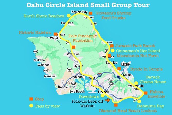 Oahu Circle Island Small Group Tour - Early Morning to Diamond Head and the Hanauma Bay Overlook