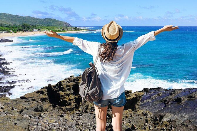 Oahu Circle Island Tour with Byodo-In Temple Admission - Kahuku garlic shrimp and the North Shore reality: eat, watch waves, keep moving