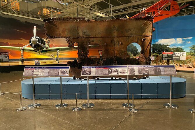 Pearl Harbor Aviation Museum Ticket with Audio Tour and Shuttle - Bullet holes, footage of December 7, and East, Wind, Rain